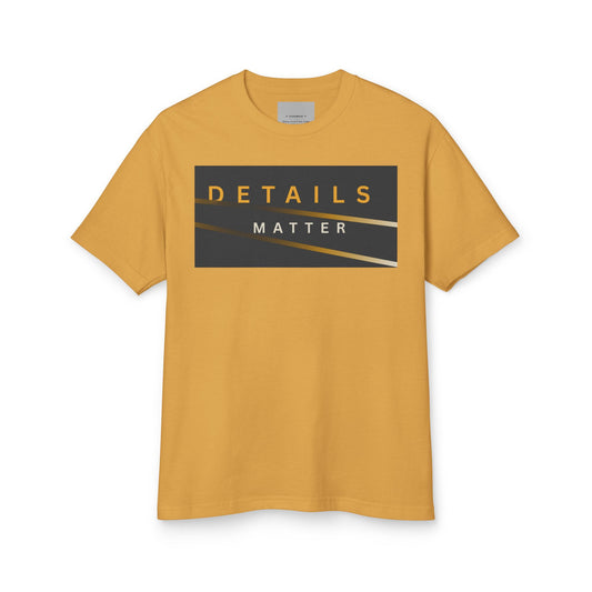 Details Matter Tee — Minimalist Gold Accent Cotton T-Shirt