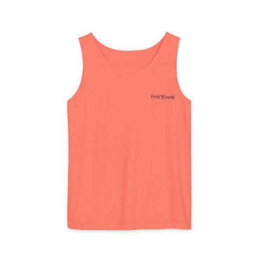 Fruit World Minimal Logo Tank Top — Casual Summer Graphic Tank