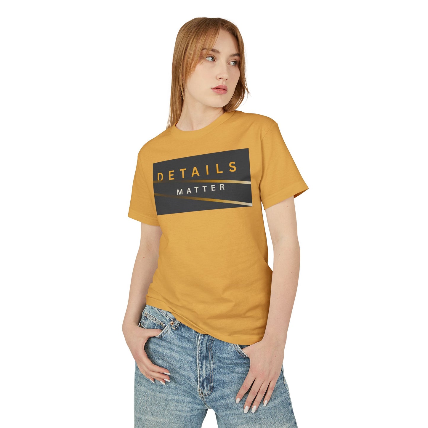 Details Matter Tee — Minimalist Gold Accent Cotton T-Shirt