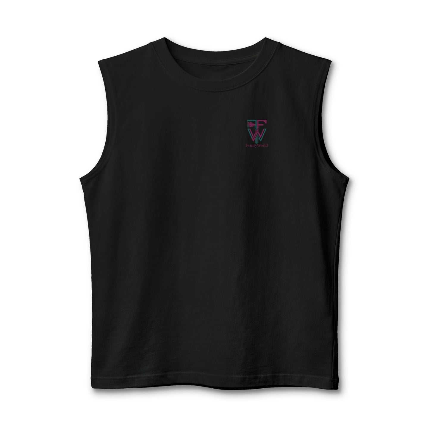 Muscle Tank — Minimal Cross Logo Chest Print