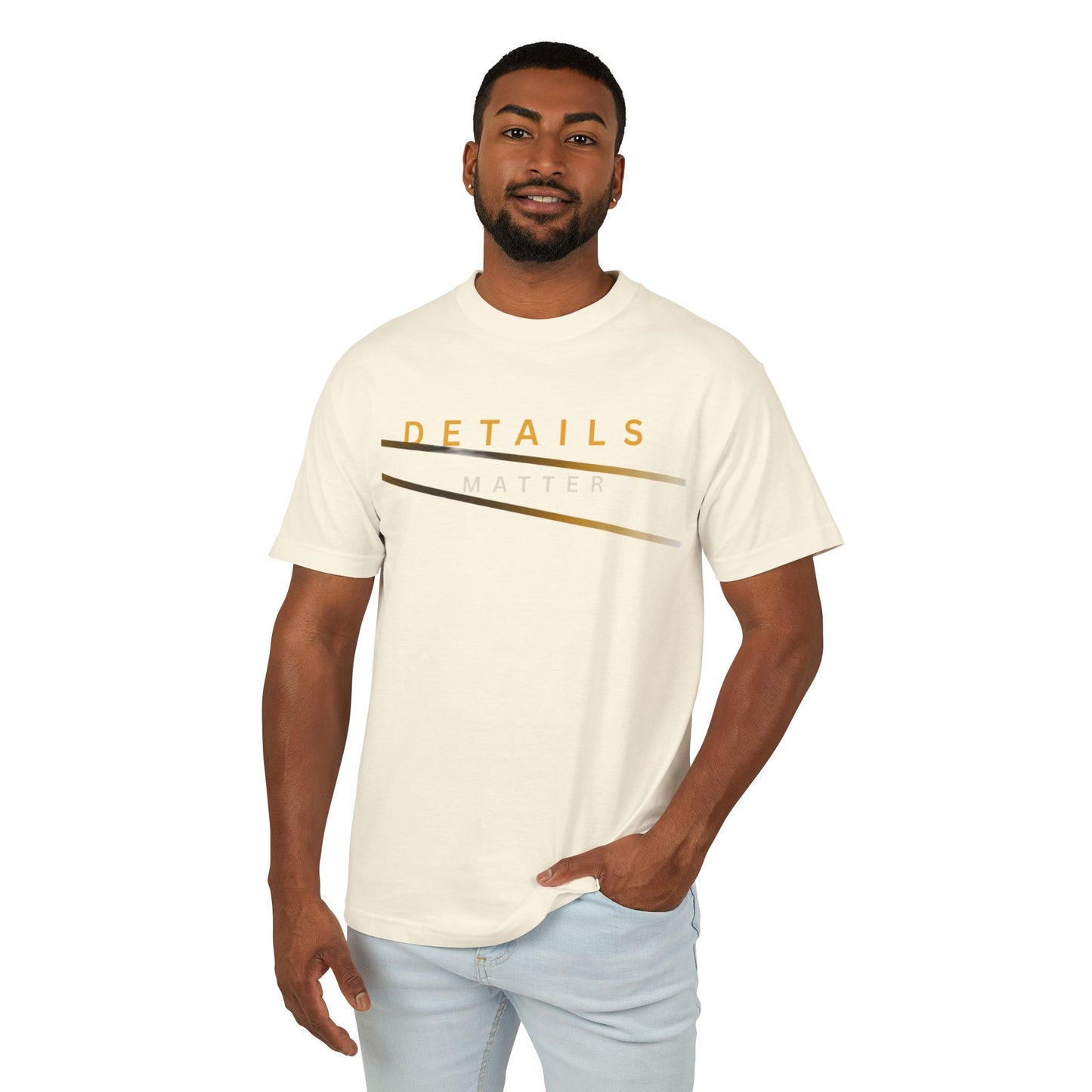 Details Matter Tee — Minimalist Gold Accent Cotton T-Shirt
