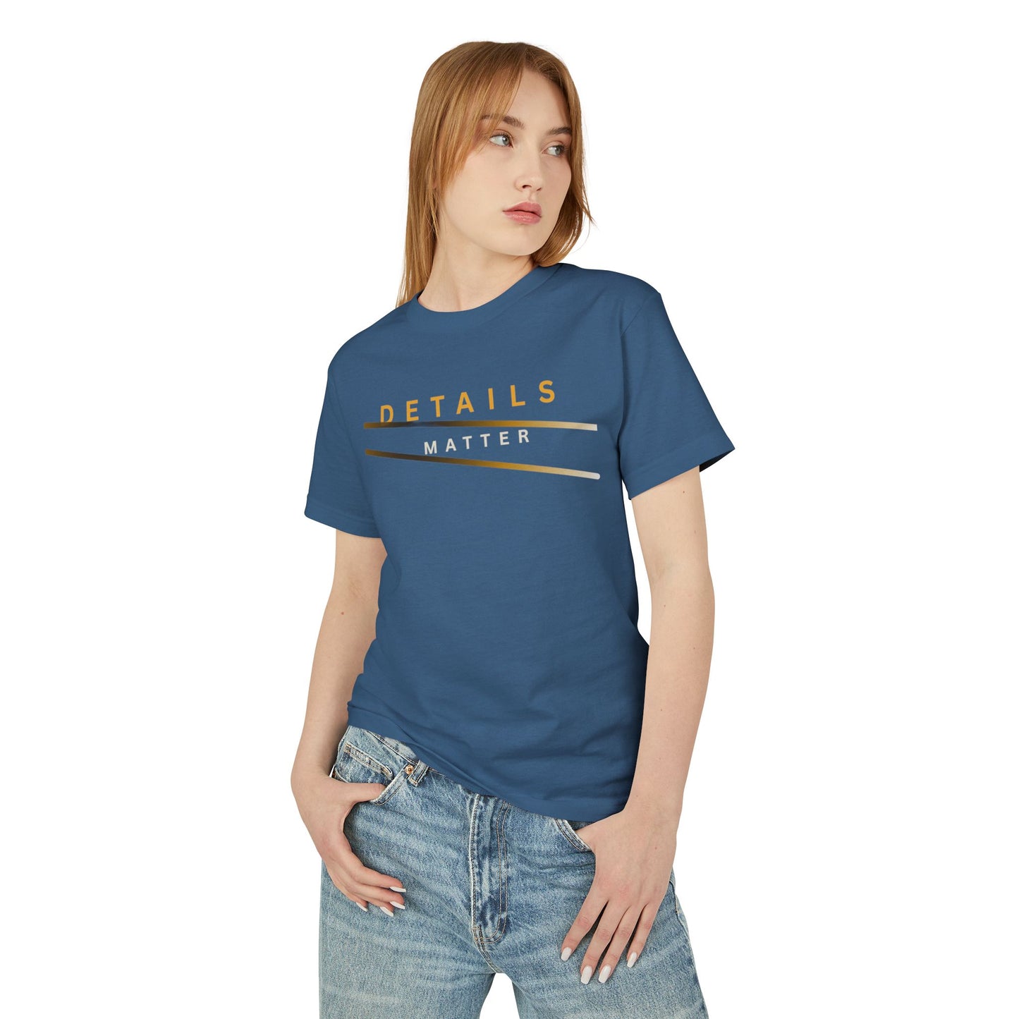 Details Matter Tee — Minimalist Gold Accent Cotton T-Shirt