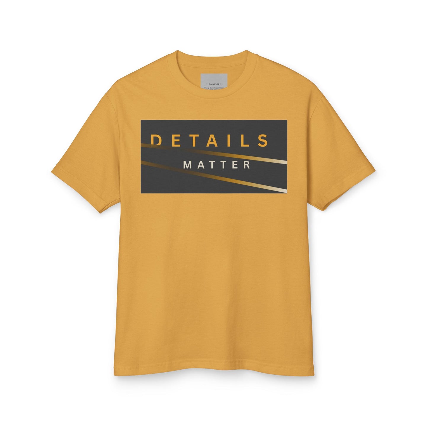 Details Matter Tee — Minimalist Gold Accent Cotton T-Shirt