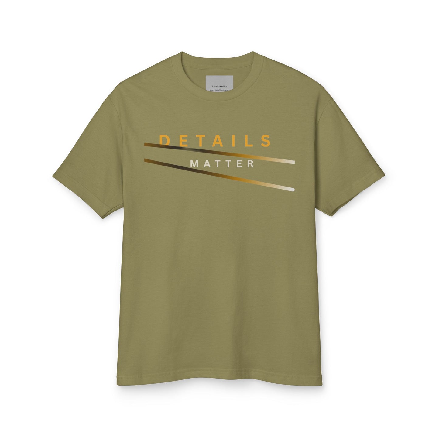 Details Matter Tee — Minimalist Gold Accent Cotton T-Shirt