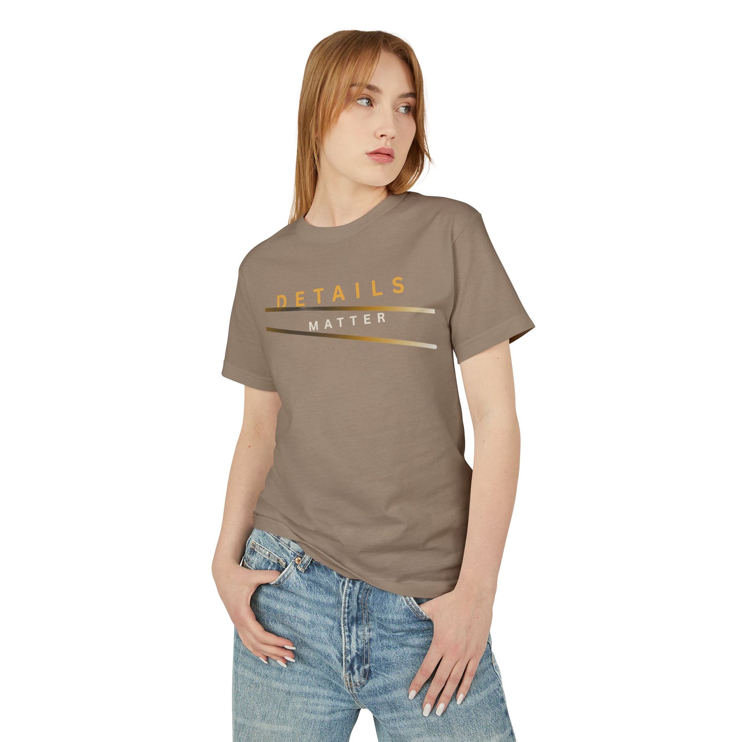 Details Matter Tee — Minimalist Gold Accent Cotton T-Shirt