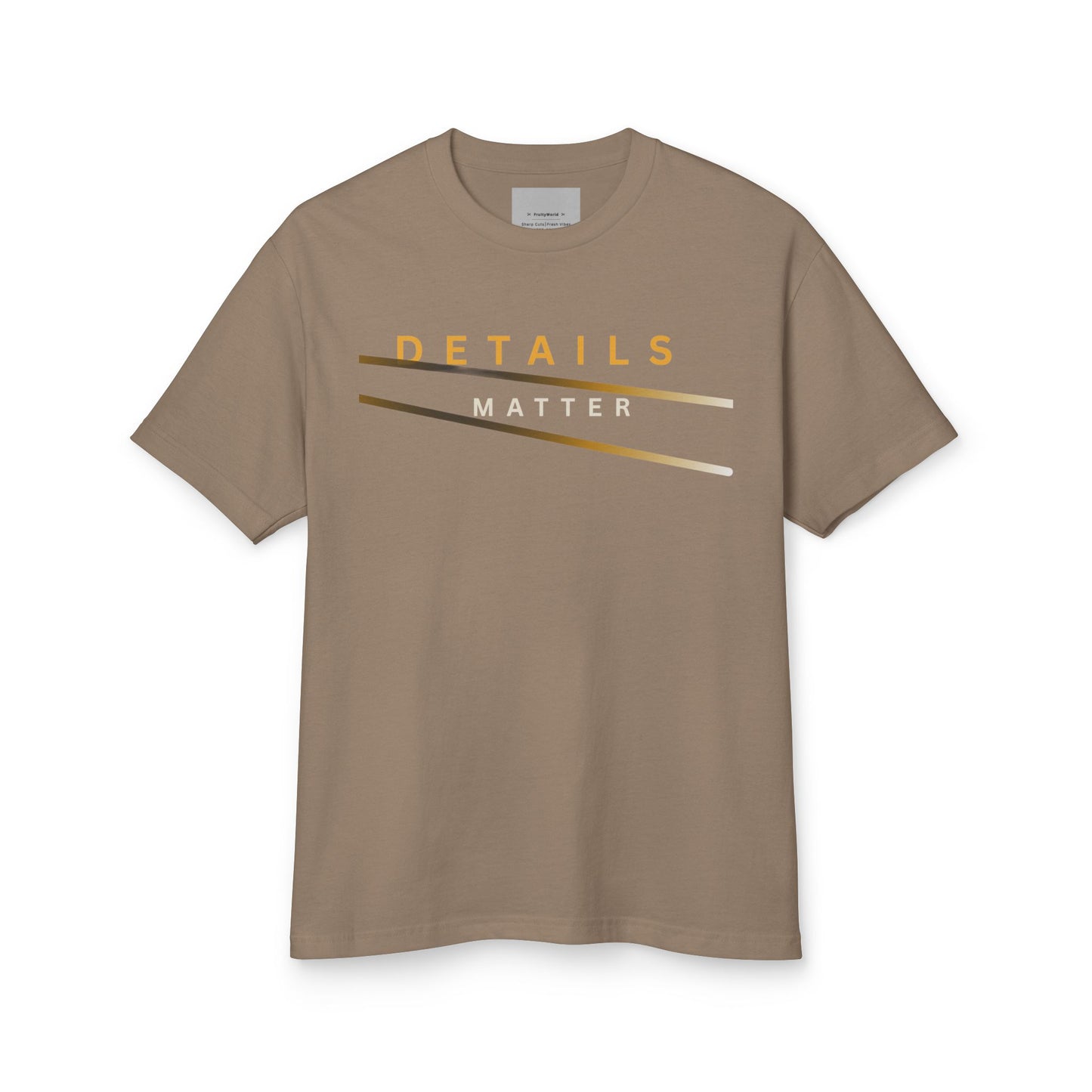 Details Matter Tee — Minimalist Gold Accent Cotton T-Shirt