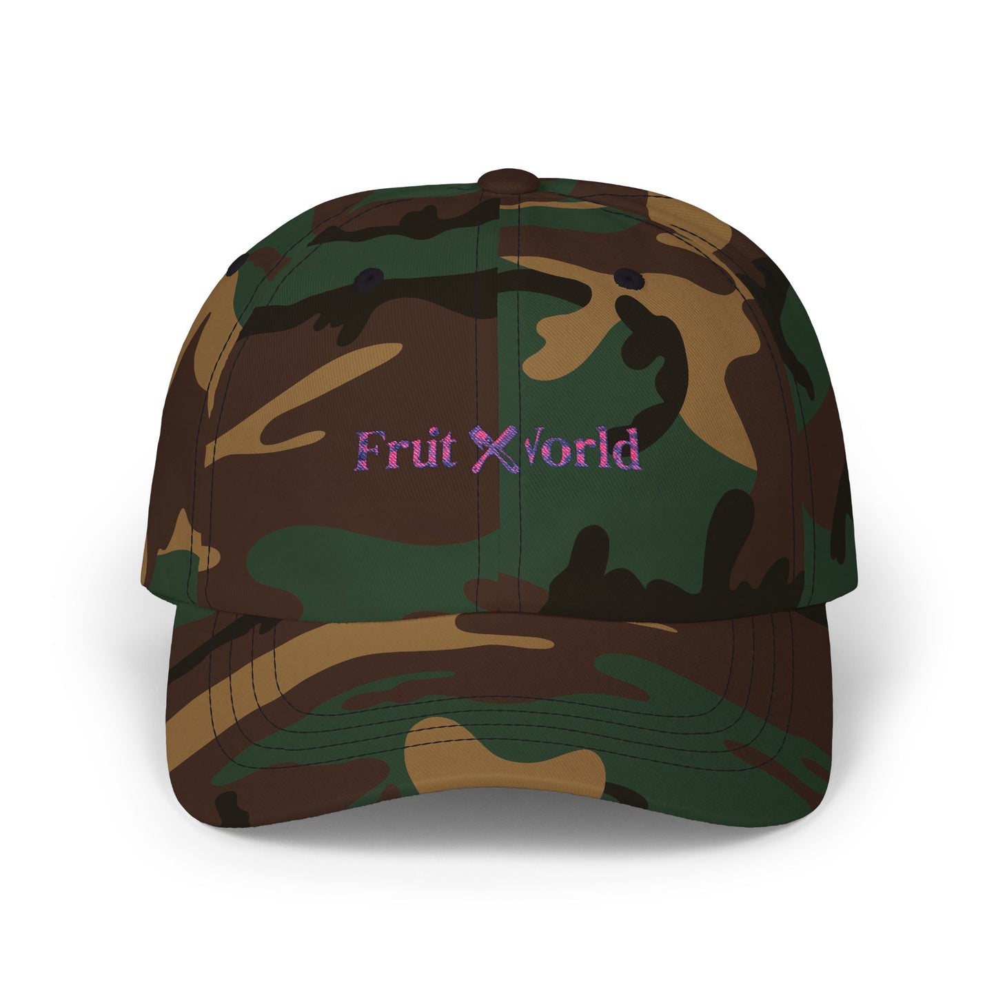 Dad Cap — 'Fruit World' Embroidered Logo Baseball Hat
