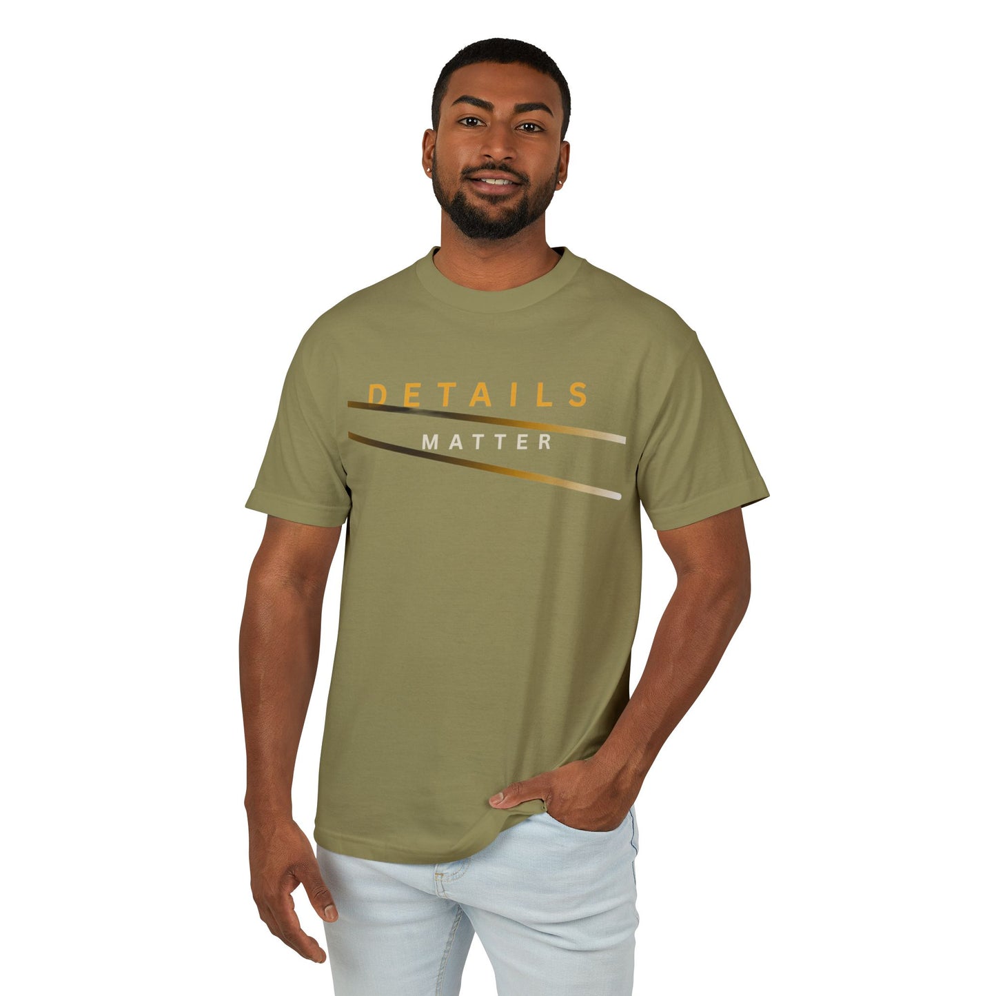 Details Matter Tee — Minimalist Gold Accent Cotton T-Shirt