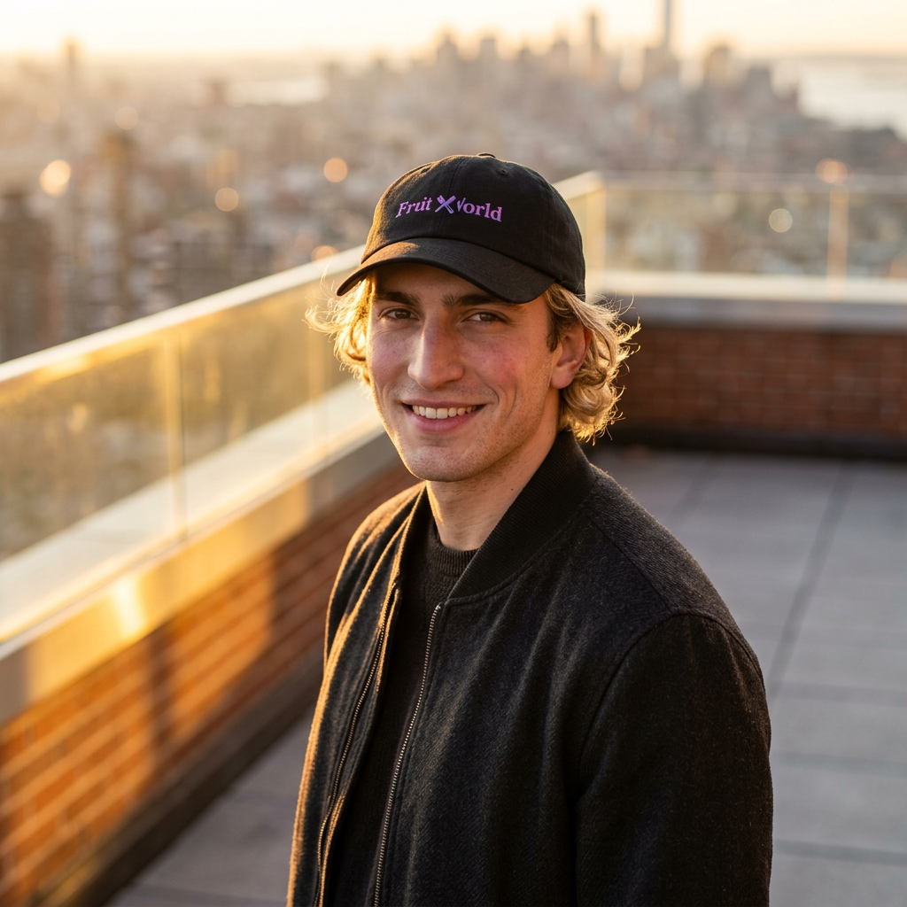 Dad Cap — 'Fruit World' Embroidered Logo Baseball Hat