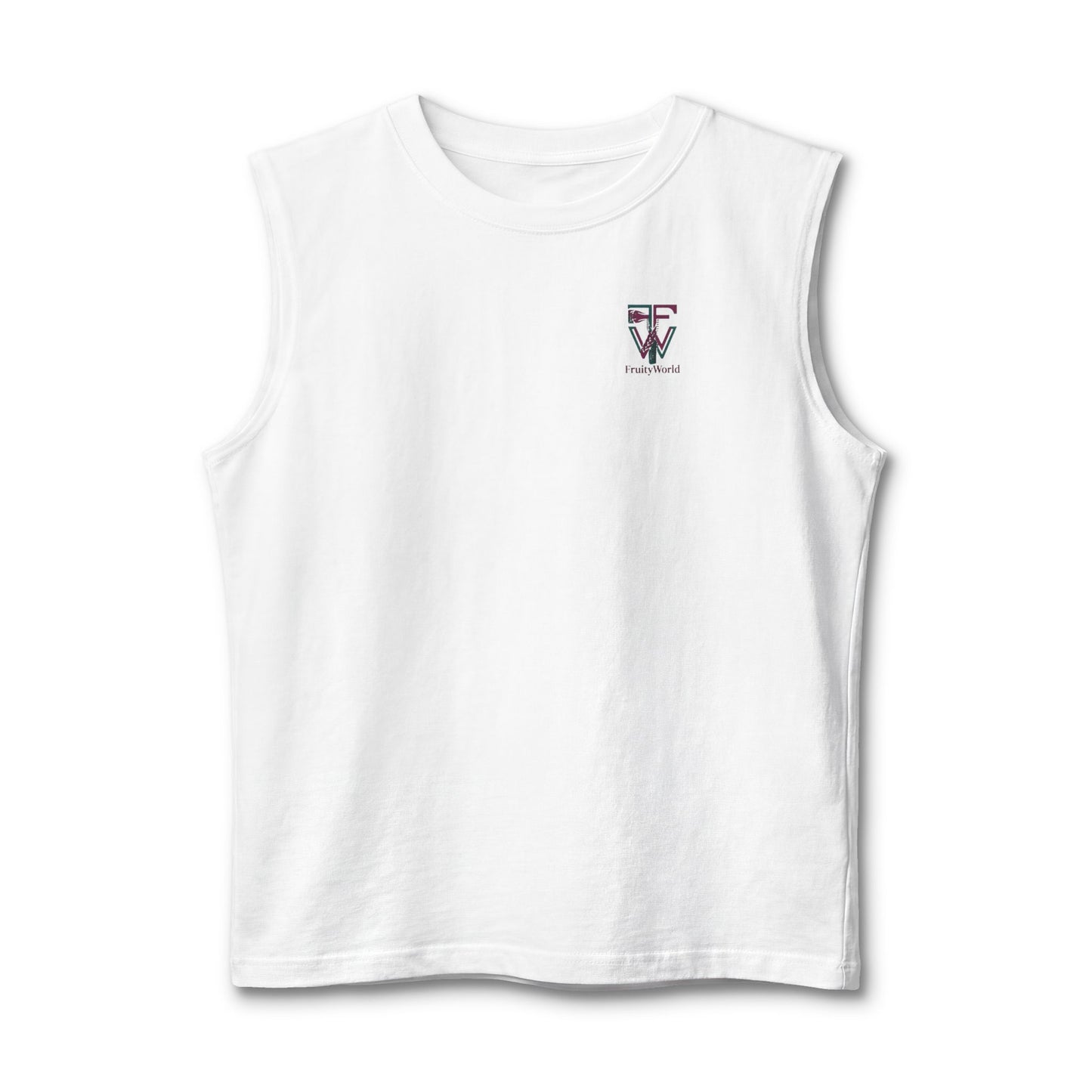 Muscle Tank — Minimal Cross Logo Chest Print