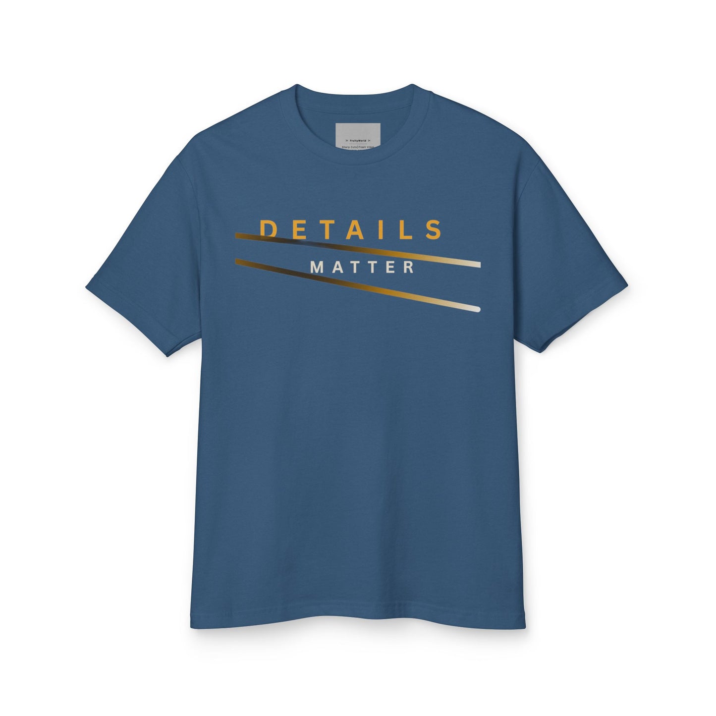 Details Matter Tee — Minimalist Gold Accent Cotton T-Shirt