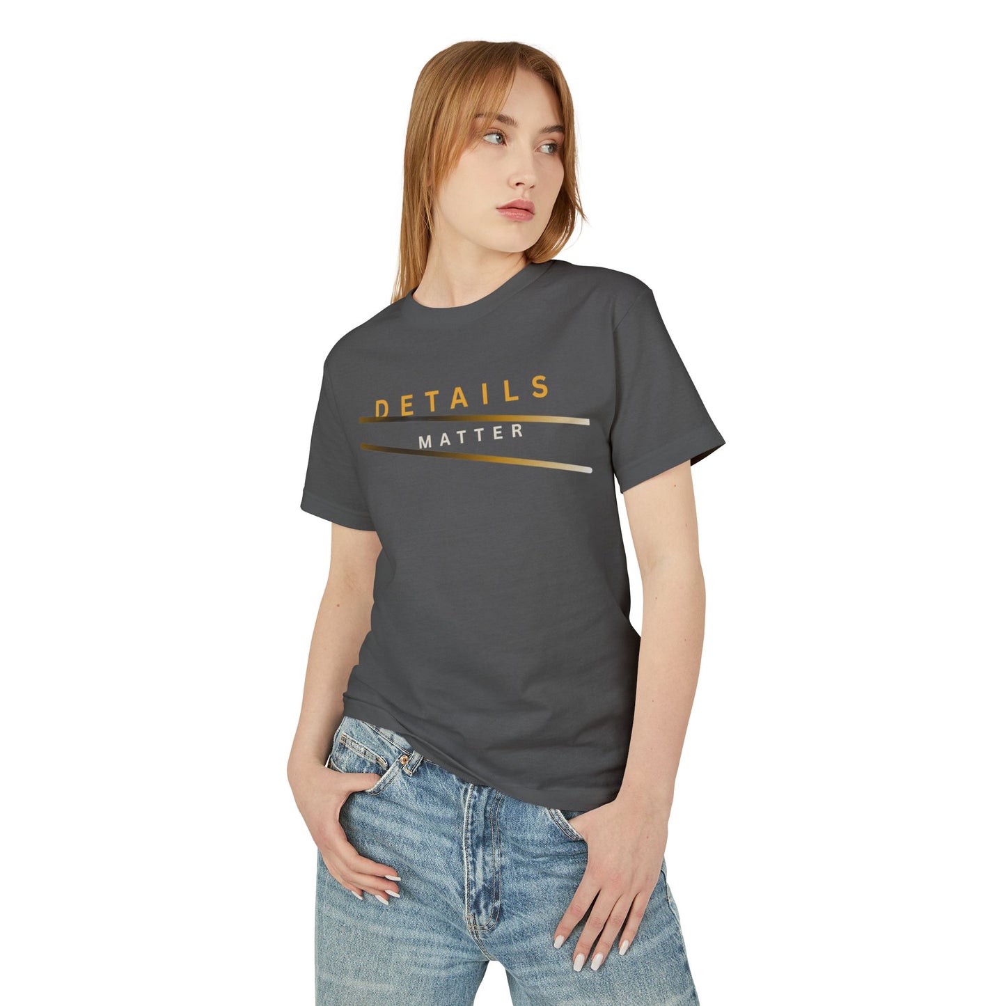 Details Matter Tee — Minimalist Gold Accent Cotton T-Shirt