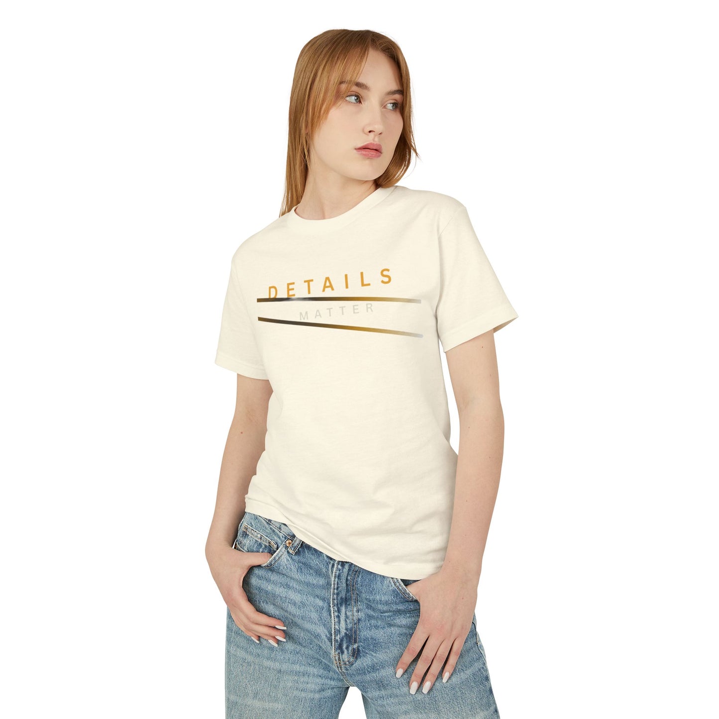 Details Matter Tee — Minimalist Gold Accent Cotton T-Shirt
