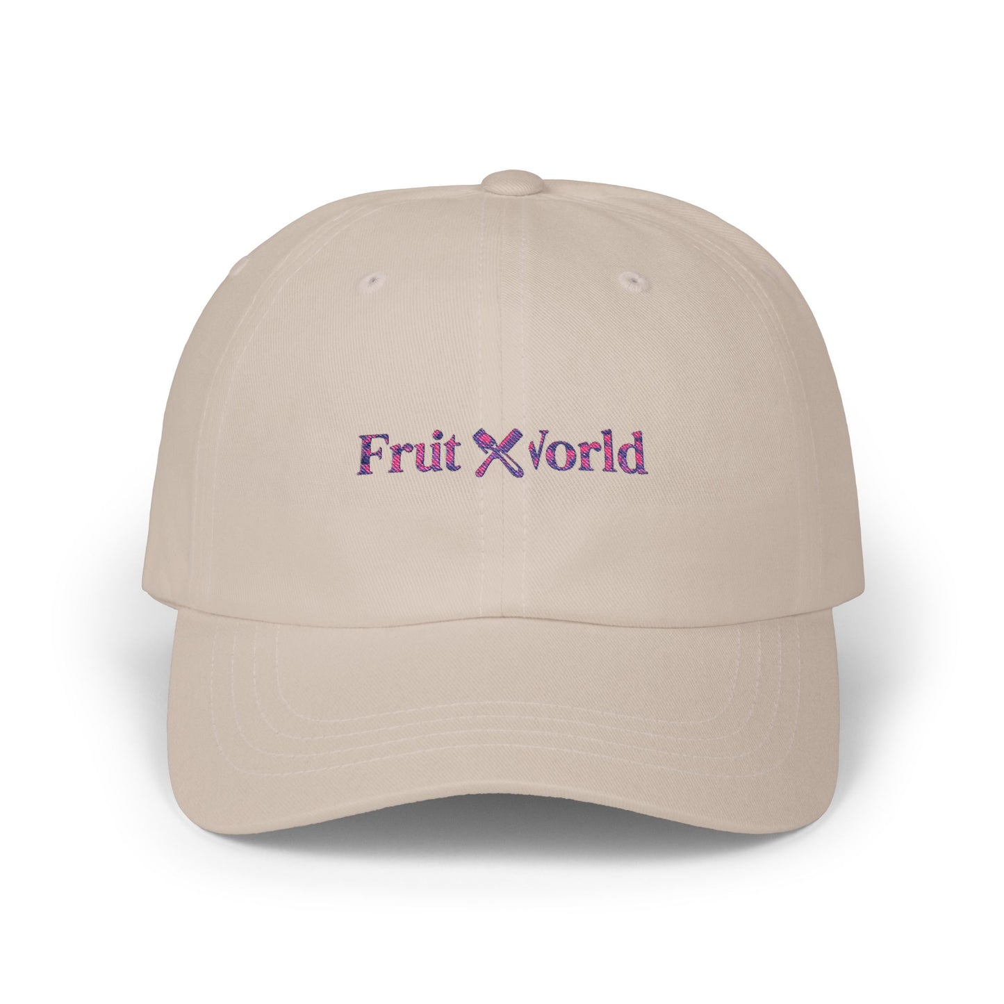 Dad Cap — 'Fruit World' Embroidered Logo Baseball Hat