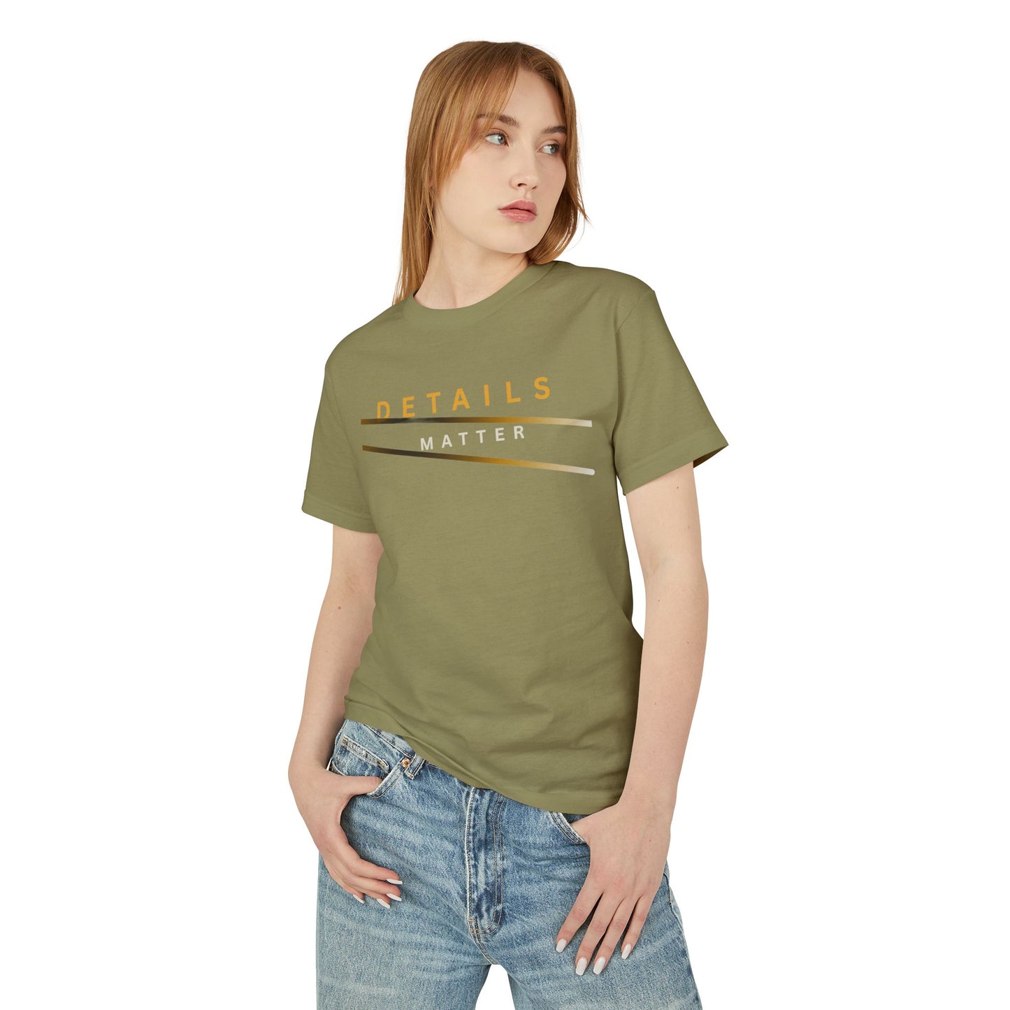 Details Matter Tee — Minimalist Gold Accent Cotton T-Shirt