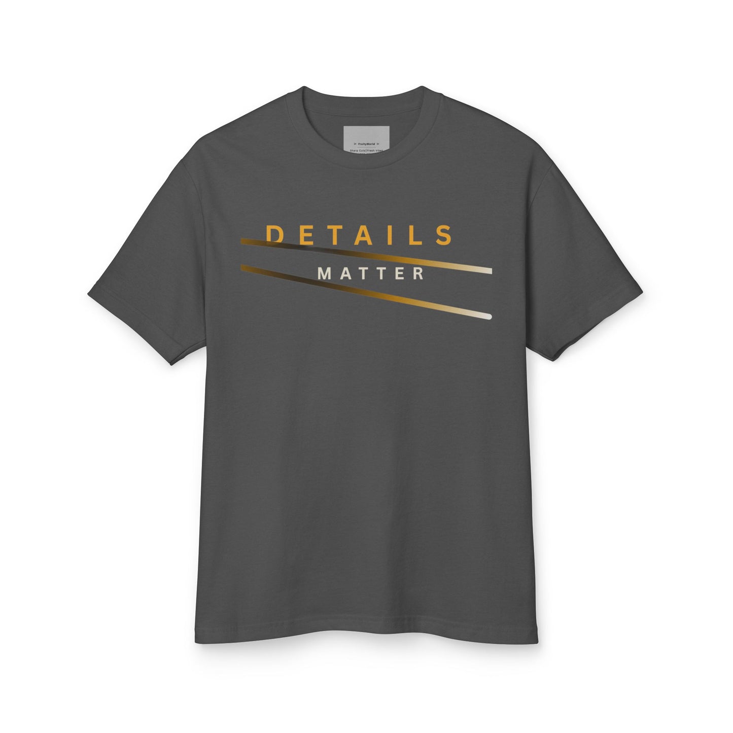 Details Matter Tee — Minimalist Gold Accent Cotton T-Shirt