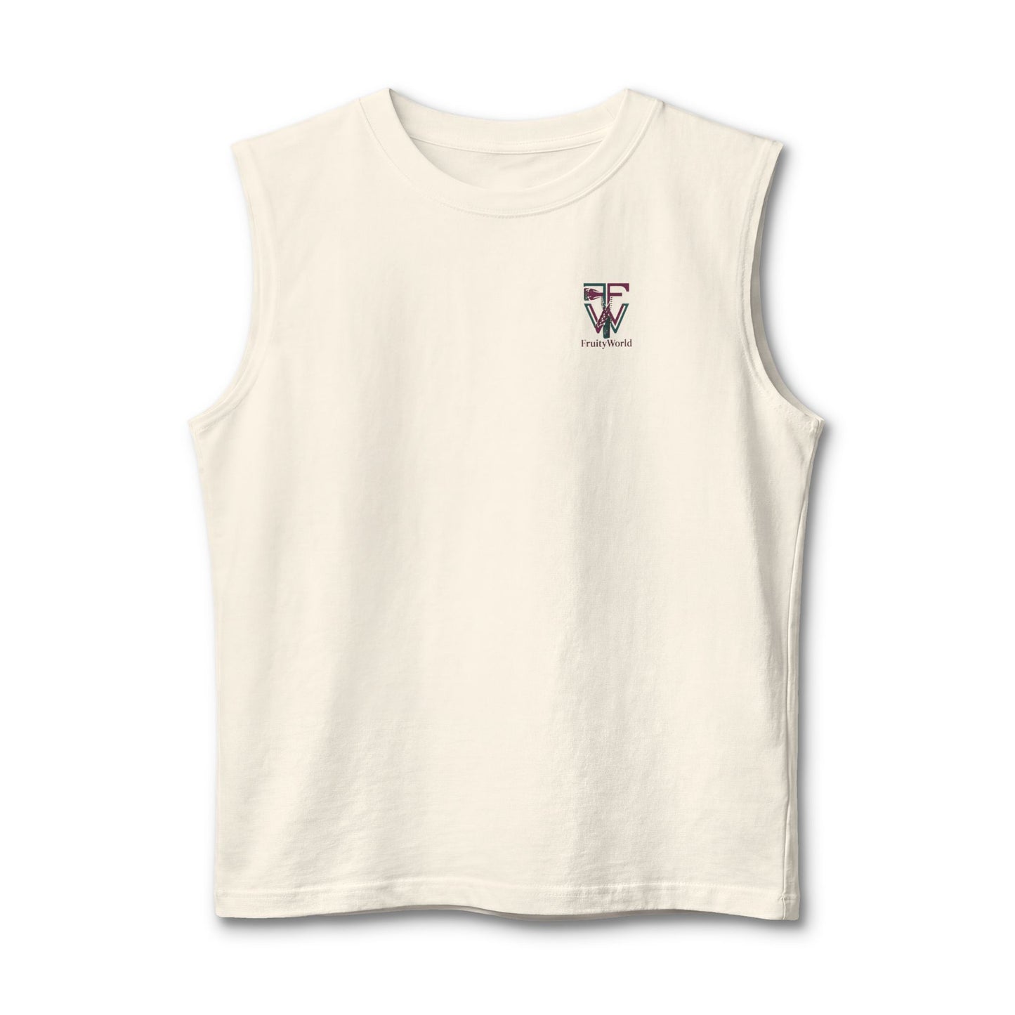 Muscle Tank — Minimal Cross Logo Chest Print