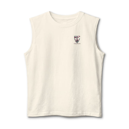 Muscle Tank — Minimal Cross Logo Chest Print