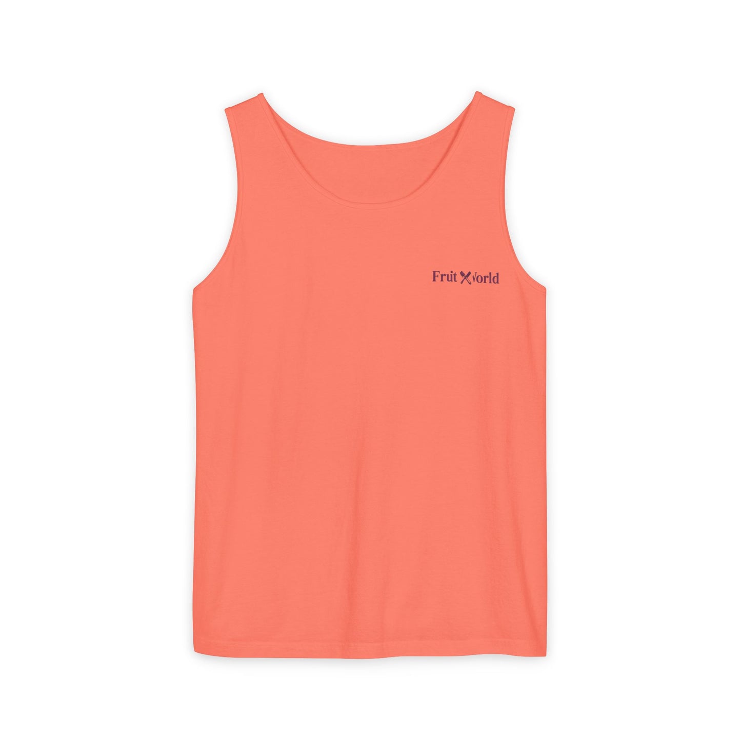 Fruit World Minimal Logo Tank Top — Casual Summer Graphic Tank